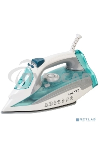 Утюг Galaxy Line GL 6127, бирюзовый, паровой, 2200 Вт, постоянный пар 50 г/мин, паровой удар 170 г/мин, функции: самоочистка, антикапля, антинакипь, функция увлажнения, вертикальное отпаривание, защита от перегрева, индикатор нагрева, керамическое покрыти