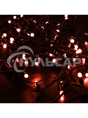 Гирлянда Neon-night Нить 10м, постоянное свечение, черный ПВХ, 230В, красный