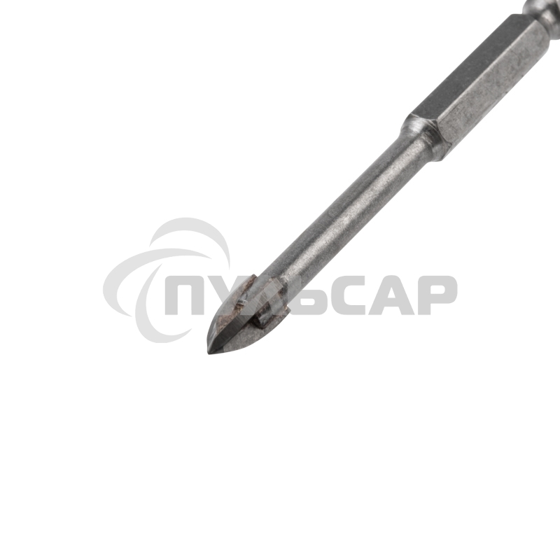 Сверло по стеклу и керамике 6 мм 4 грани шестигранный хвостовик Kranz