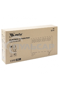 Конвектор MTX КМ-2000.2 белый, 2000 Вт, 25 м2, термостат