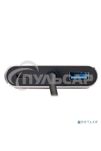 Кабель-концентратор USB3.1 TypeCm -->HDMI+USB3.0+PD+VGA Alum Grey 4K@30Hz, Telecom<TUC055>