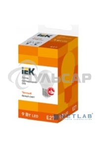 Лампа cветодиодная Iek LLE-G45-9-230-30-E27 ECO G45 шар 9Вт 230В 3000К E27