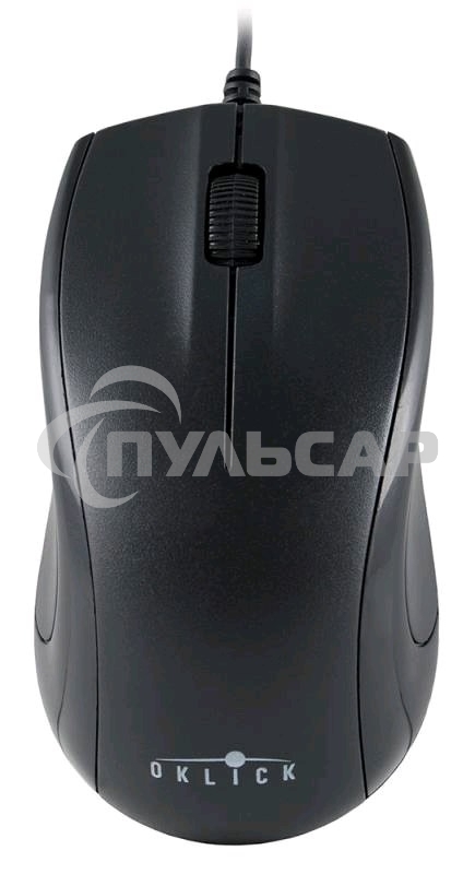 Мышь проводная Oklick 185M черный, 1200 dpi, USB, кнопки - 3