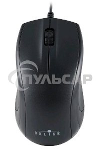 Мышь проводная Oklick 185M черный, 1200 dpi, USB, кнопки - 3