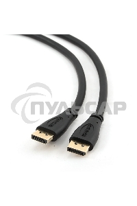 Кабель DisplayPort Gembird, 1.8м, 20M/20M, черный, экран, пакет CC-DP-6