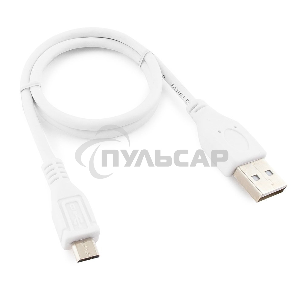 Кабель Gembird/Cablexpert CCP-mUSB2-AMBM-W-0.5M AM/microBM 5P, 0.5м, экран, белый, пакет