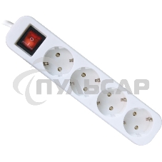 Удлинитель Defender S450 белый 5.0 м, 4 розетки 