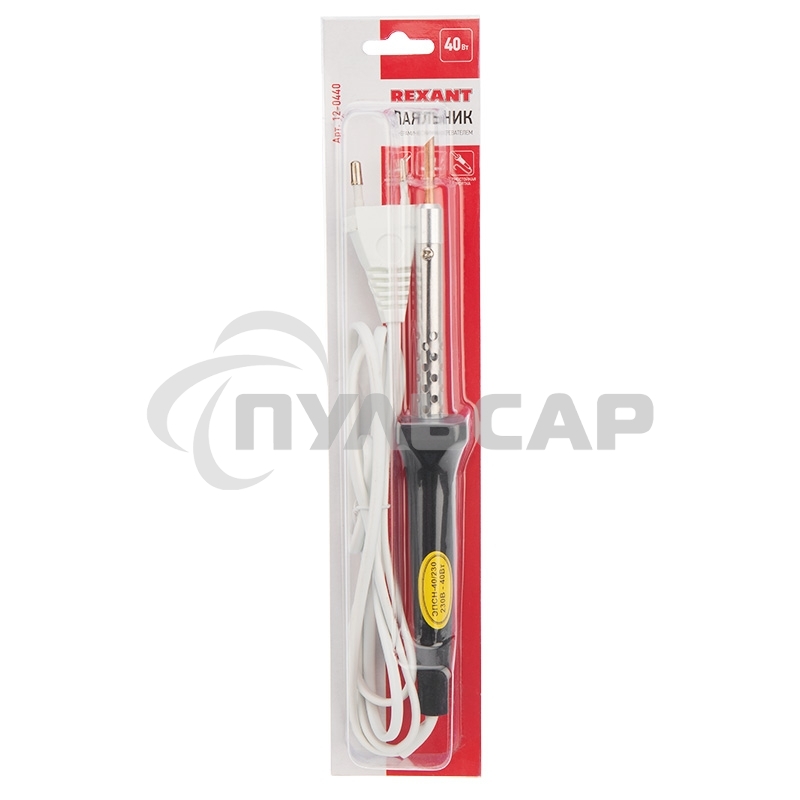 Паяльник Rexant, керам.нагреватель, 40 Вт, 230 В, ЭПСН