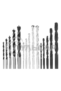 Набор сверл по бетону, металлу, дереву 4-5-6-8-10 мм, 15 шт. пласт. бокс, цилин.хвостовик Sparta
