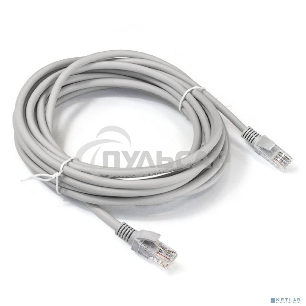 Патч-корд LSZH ExeGate EX290421RUS UTP-RJ45-RJ45-5e-7M-LSZH-GY, UTP, cat.5e, 7м, серый