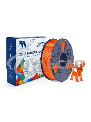 Филамент NVPRINT PLA+ Trasparent Orange для 3D печати диаметр 1.75мм длина 330 метров масса 1 кг