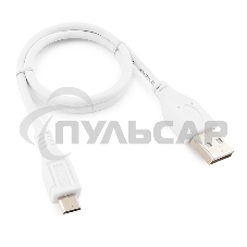 Кабель Gembird/Cablexpert CCP-mUSB2-AMBM-W-0.5M AM/microBM 5P, 0.5м, экран, белый, пакет