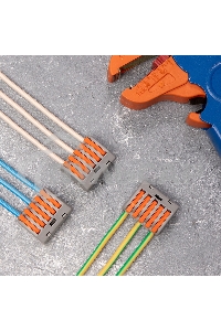 Универсальная клемма 5-проводная, серая (0,08-2,5/4 мм²) (40 шт./уп.) Rexant