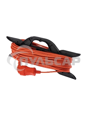 Удлинитель-шнур на рамке PROconnect ПВС 2х0.75, 30 м, б/з, 6 А, 1300 Вт, IP20, оранжевый (Сделано в России)