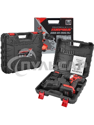 Дрель-шуруповерт Парма ДША-02-2016/2Li, 18 В, 2 А·ч, аккумуляторная