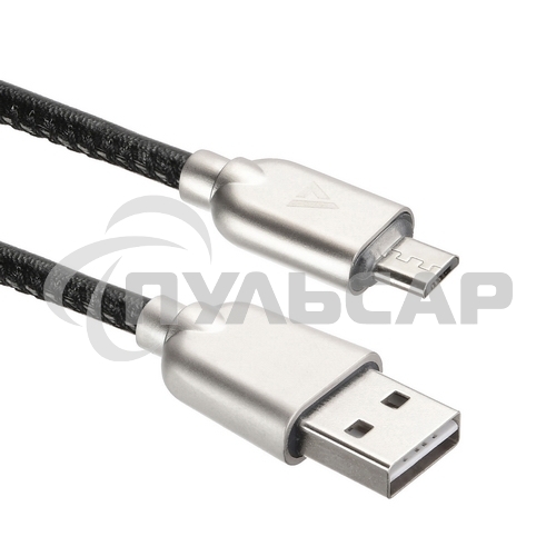 Кабель USB ACD-Allure MicroUSB ~ USB-A Кожа, 1м, черный (ACD-U926-M1B)