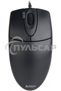 Мышь проводная A4Tech OP-620D черный, 1000 dpi, USB, кнопки - 4