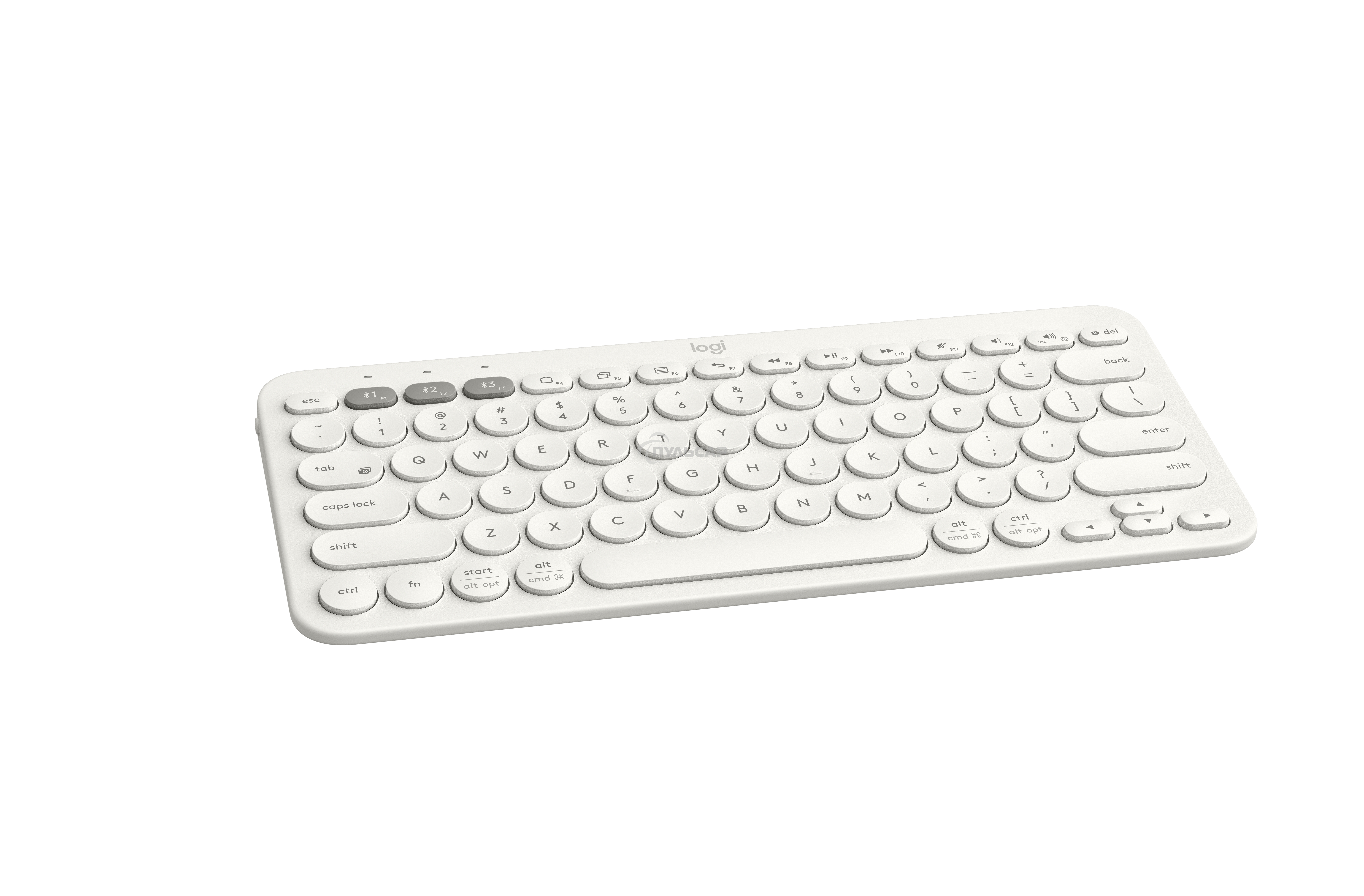 Клавиатура беспроводная Logitech K380, Bluetooth, белый