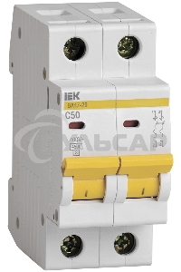 Выключатель автоматический Iek MVA20-2-050-C ВА47-29 2Р 50А 4,5кА х-ка С ИЭК