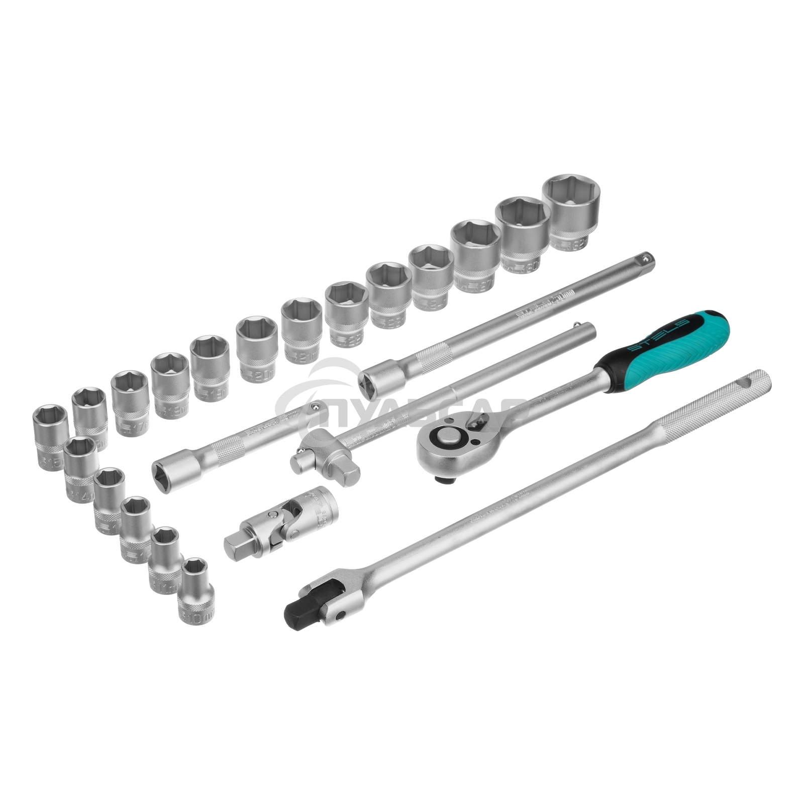 Набор торцевых головок с трещоткой 1/2