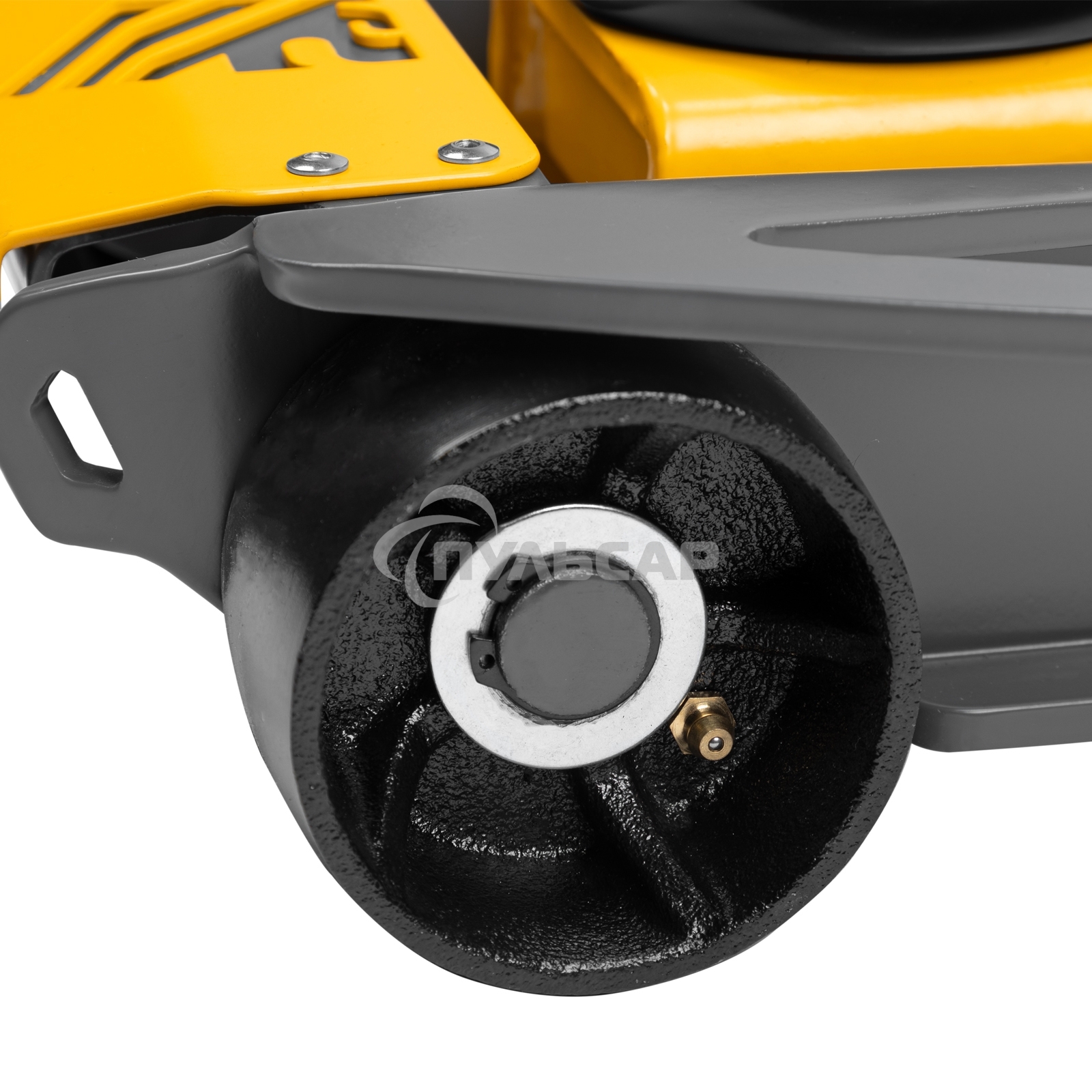 Домкрат гидравлический подкатной Denzel 3,8 т, 110-580 мм, быстрый подъем, низкий подхват, проф. 51251