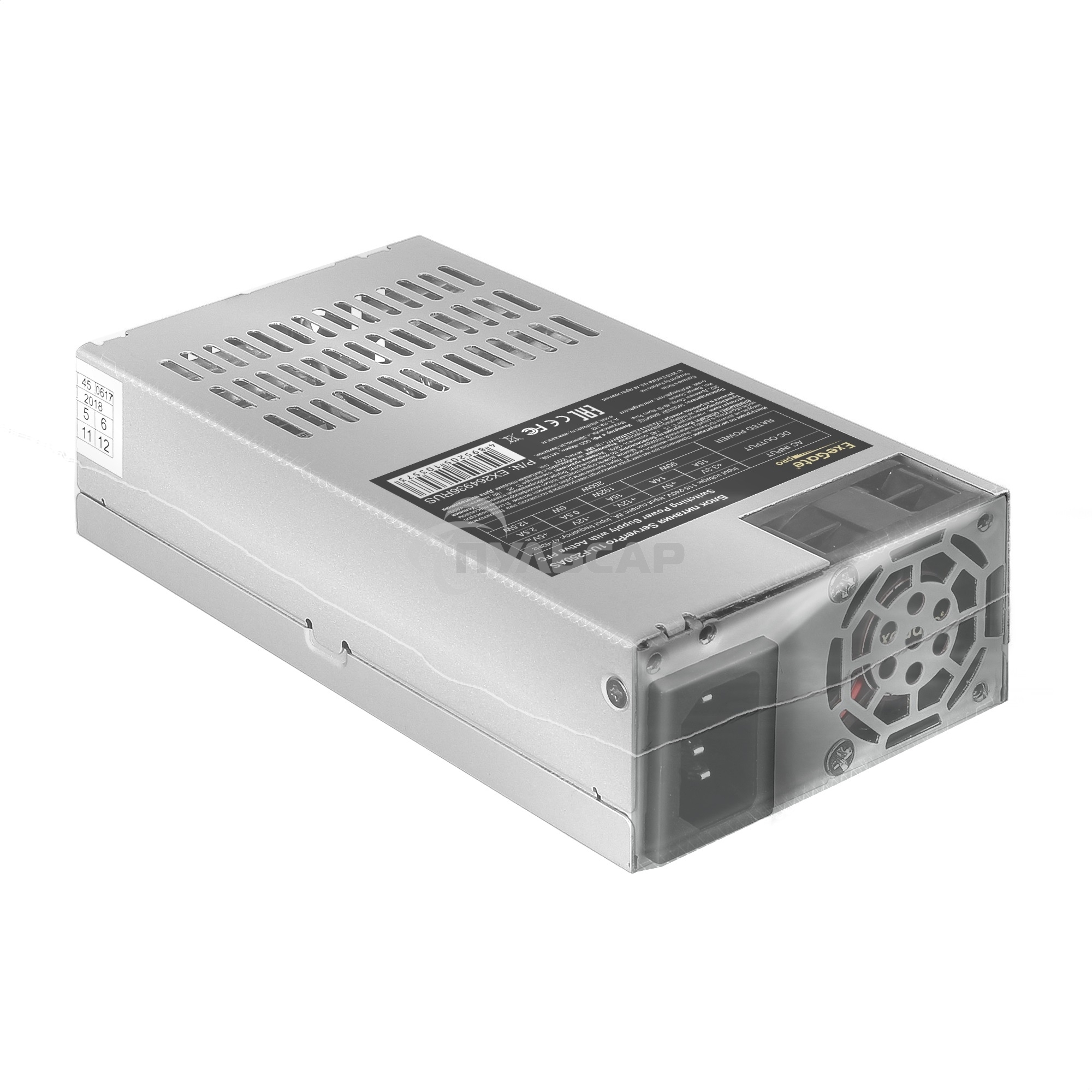 Блок питания серверный 250W ExeGate (ServerPRO-1U-F250AS) APFC, унив. для Flex1U, 24pin, 4pin,3xSATA, 2xIDE