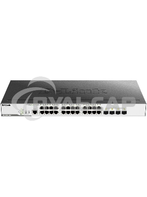 Коммутатор D-Link Switch DGS-3000-28LP/B1A Управляемый коммутатор 2 уровня с 24 портами 10/100/1000Base-T и 4 портами 1000Base-X SFP (24 порта с подде