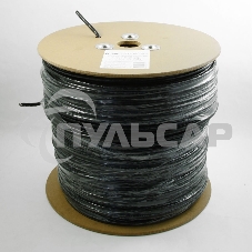 Кабель Cablexpert, UTP5e, 4 пары, 0.51 мм, медь, однож., 305 м, для внешней прокладки с тросом, Fluke Test, черный