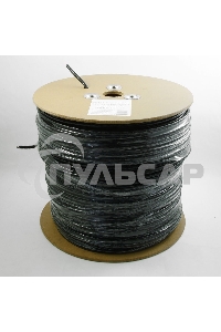 Кабель Cablexpert, UTP5e, 4 пары, 0.51 мм, медь, однож., 305 м, для внешней прокладки с тросом, Fluke Test, черный