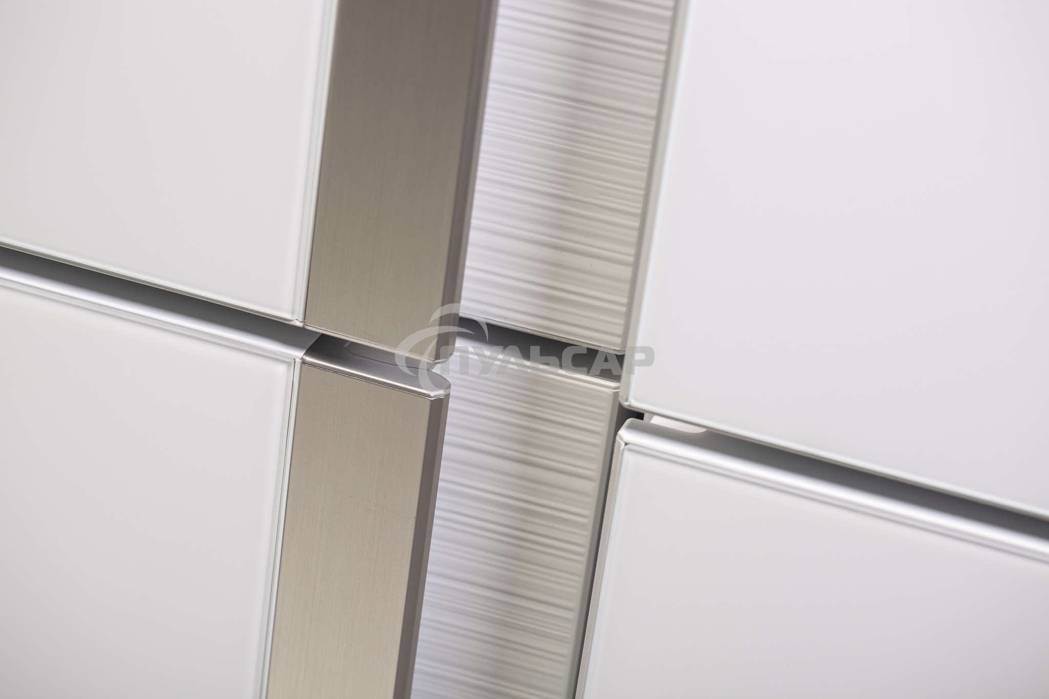 Холодильник Sharp SJGX98PWH белое стекло четырехкамерный 394/211л морозилка снизу