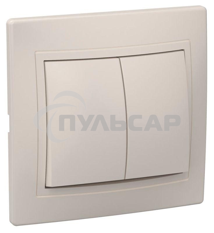 Выключатель 2кл 10А КВАРТА (кремовый)
