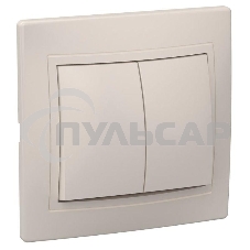 Выключатель 2кл 10А КВАРТА (кремовый)