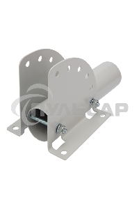 Кронштейн для консольного светильника КР-3.1 накладного монтажа или под бандажную ленту с переменным углом серый (сталь 2 мм, 230х150х150, Ø 51) Rexant