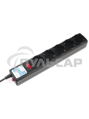 Сетевой фильтр Powercube SPG5-С3 3м (5 розеток) черный (коробка)