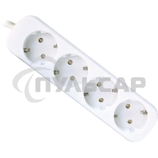 Удлинитель Defender E430 белый 3.0 м, 4 розетки 