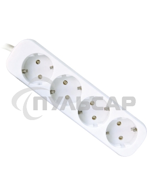 Удлинитель Defender E430 белый 3.0 м, 4 розетки 