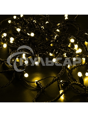 Гирлянда Neon-night Нить 10м, постоянное свечение, черный ПВХ, 230В, желтый