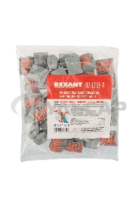 Универсальная клемма 5-проводная, серая (0,08-2,5/4 мм²) (40 шт./уп.) Rexant