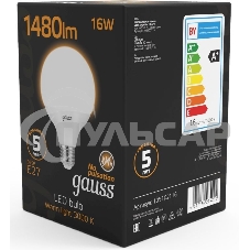 Лампа светодиодная Gauss LED G95 E27 16W 1360lm 3000K 1/32