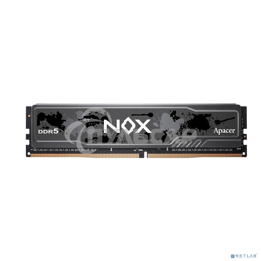 Оперативная память Apacer Nox, DDR5, 16Gb (1x16 Gb), 6000 MHz, CL40, DIMM, радиатор, черный