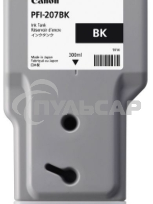 Картридж струйный Canon PFI-207 BK (8789B001) черный (300 мл) для Canon imagePROGRAPH iPF680, 685, 780, 785