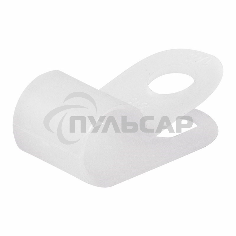 Кабельная скоба под винт Rexant 6 мм, белая, упаковка 50 шт.