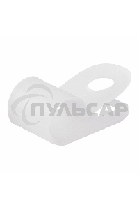 Кабельная скоба под винт Rexant 6 мм, белая, упаковка 50 шт.