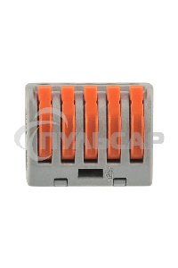 Универсальная клемма 5-проводная, серая (0,08-2,5/4 мм²) (40 шт./уп.) Rexant