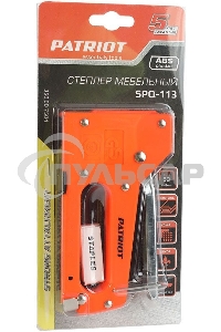Степлер PATRIOT SPQ-113, пластиковый корпус, скобы тип 53 (4-8мм), 100 скоб в комплекте