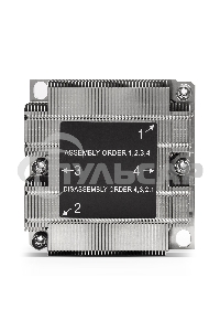 Радиатор для процессора ExeGate ESNK-P0067P.1U.3647 серебристый, алюминий, 165 Вт