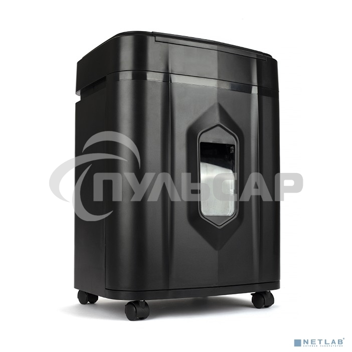 Шредер Heleos АП20-5 белый/черный с автоподачей (секр.P-5) перекрестный 131лист. 20лтр. скрепки скобы пл.карты