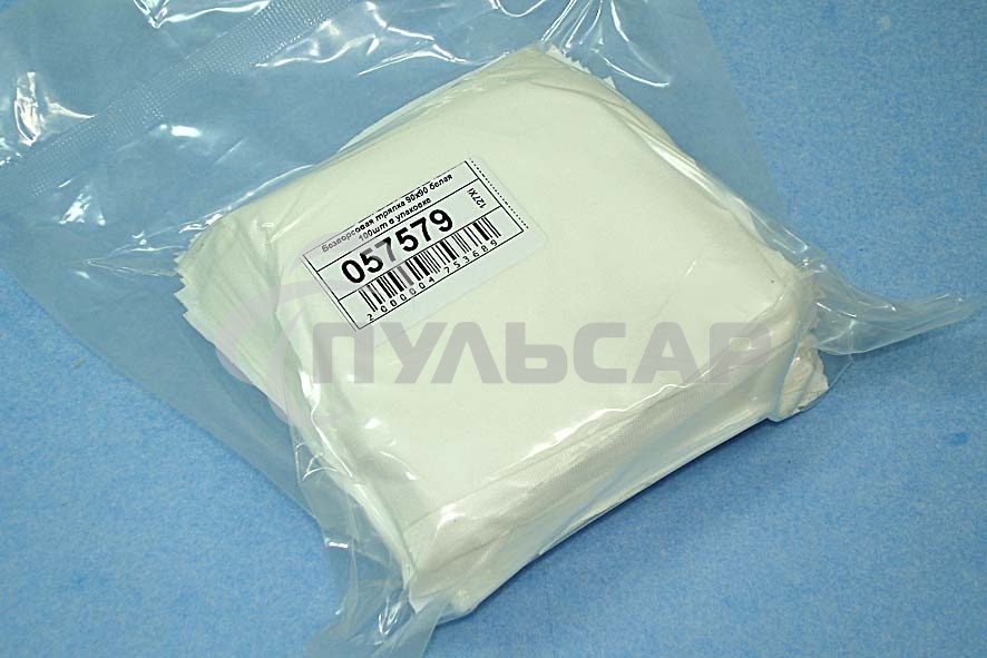 Безворсовая тряпка 90х90 белая 100шт в упаковке