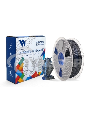 Филамент NVPRINT Silk PLA+ Black/Blue для 3D печати диаметр 1.75мм длина 330 метров масса 1 кг