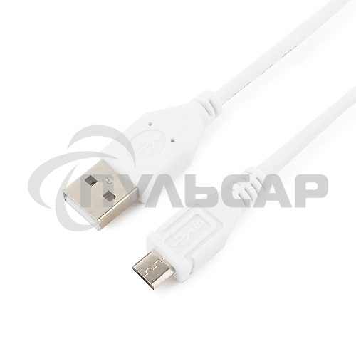 Кабель Gembird/Cablexpert CCP-mUSB2-AMBM-W-0.5M AM/microBM 5P, 0.5м, экран, белый, пакет